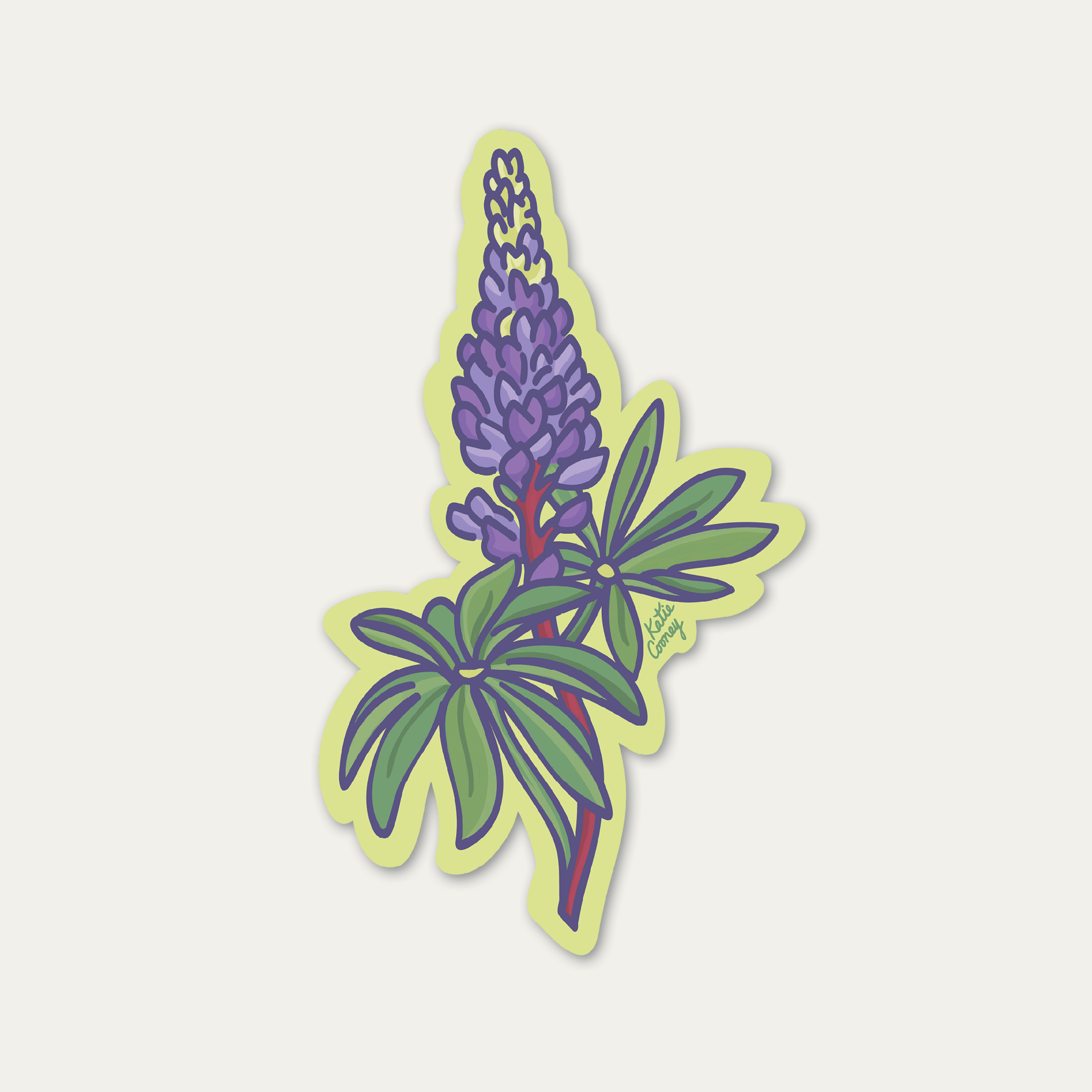 Lupine Iron-On Patch — Katie Cooney: Photographer & Illustrator